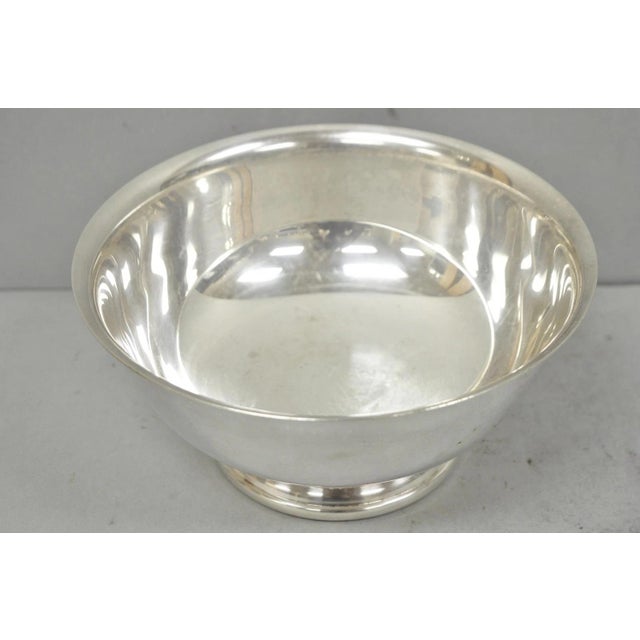 Mid-Century Modern Vintage Mid Century Modern Gorham Yc780 8" Silver Plated Serving Bowl For Sale - Image 3 of 9