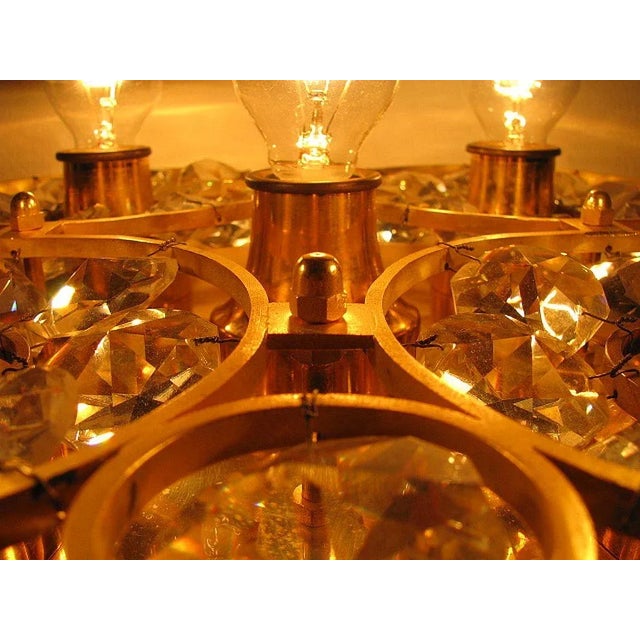 Gold and Crystal Glass Sconce, 1960s For Sale - Image 4 of 18