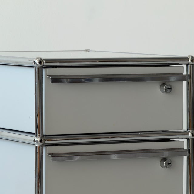 Mid-Century Modern 1980s Pair of Nightstands by Fritz Haller for Usm Haller, Attributed For Sale - Image 3 of 7