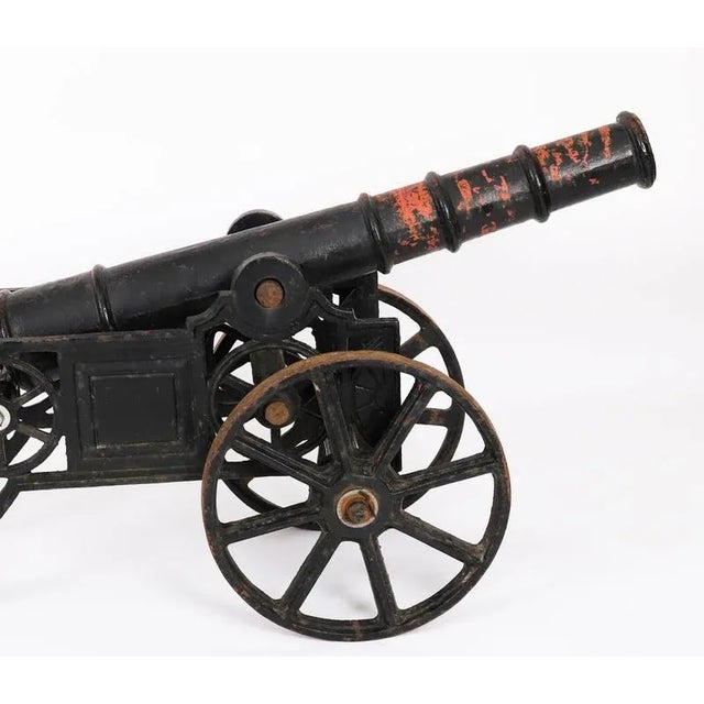 Vintage Decorative Cast Iron Cannon, 1920s For Sale - Image 6 of 14