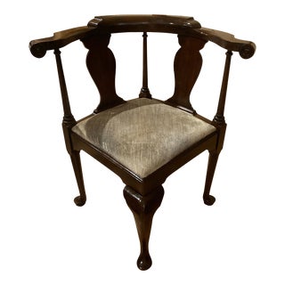 Antique Henkel Harris Mahogany Corner Chair For Sale