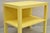 Modern Decca Yellow Grasscloth Raffia Wrapped Parsons Bedside End Table Nightstand For Sale - Image 3 of 12