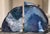 Presenting a pair of blue agate bookends from Brazil. Made in nature, so no two are alike. Please see our over 400...