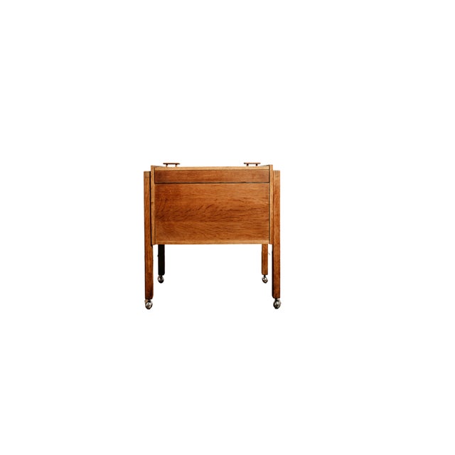 Vintage Bar Cabinet on Casters, 1960s For Sale - Image 9 of 9