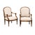 Wood 19th C. French Pair Upholstered Fauteuils For Sale - Image 7 of 12