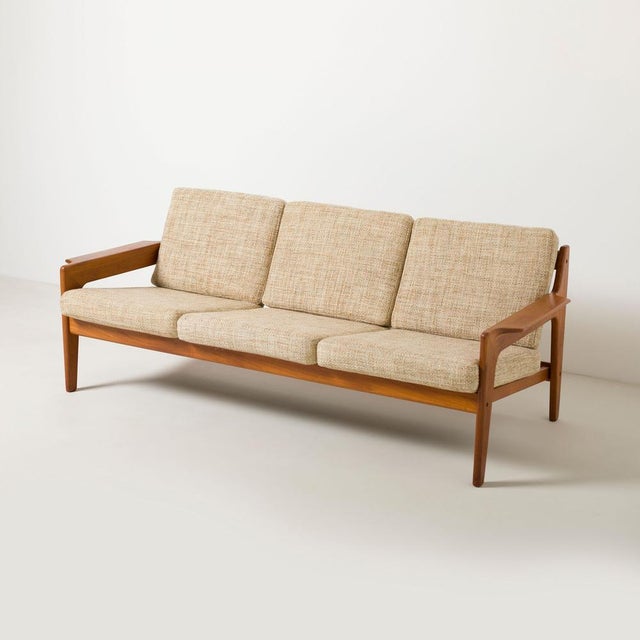 Mid-Century Modern Mid-Century Modern Teak 3-Seater Sofa by Arne Wahl Iversen for Komfort, Denmark, 1960s For Sale - Image 3 of 12