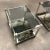Chrome 1980s Mid-Century Modern Chrome & Brass Tiered Glass End Table For Sale - Image 8 of 13