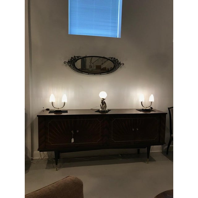 French Art Deco "Waterfall" Table Lamps Signed by Sabino - a Pair For Sale - Image 10 of 11