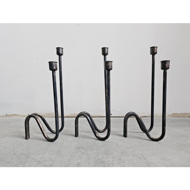 Mid-Century Modern Candleholders attributed to Lino Sabattini, Italy, 1960s, Set of 3 For Sale - Image 6 of 10