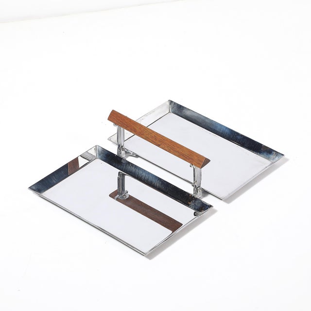 Exuding modernist charm and functional ingenuity, this Art Deco folding tray is a stylish example of streamlined...