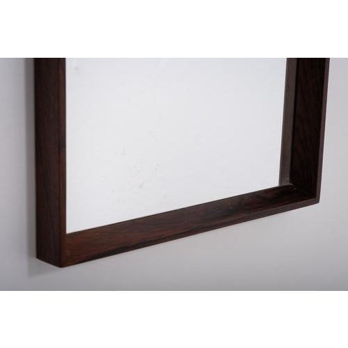 Long Rosewood Wall Mirror, Denmark, 1960s For Sale - Image 6 of 8