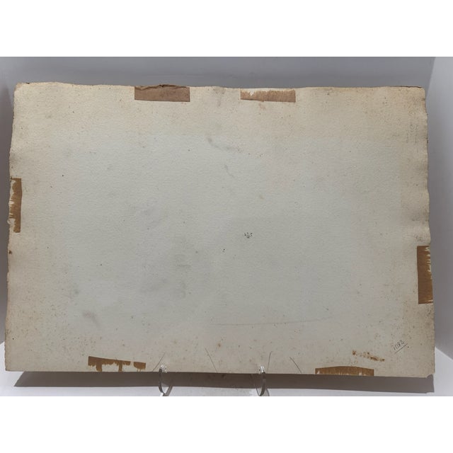 Paper Henry Emil Salloch Original Watercolor on Paper Coastal Marsh Landscape, 1948. For Sale - Image 7 of 8