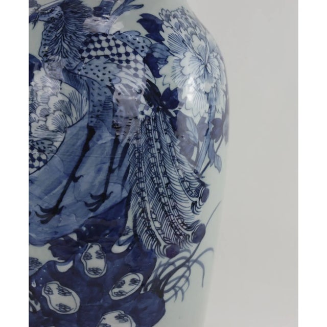 Chinese Mid-Qing Dynasty Celadon Blue and White Vase For Sale - Image 9 of 12
