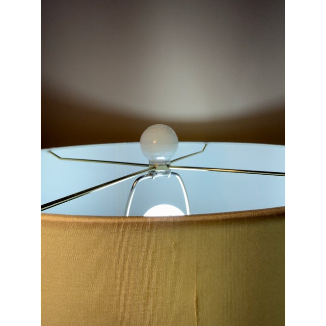 Mid-Century Modern Large Mid-Century Style White Opaline Glass Table Lamp - 32" For Sale - Image 3 of 4