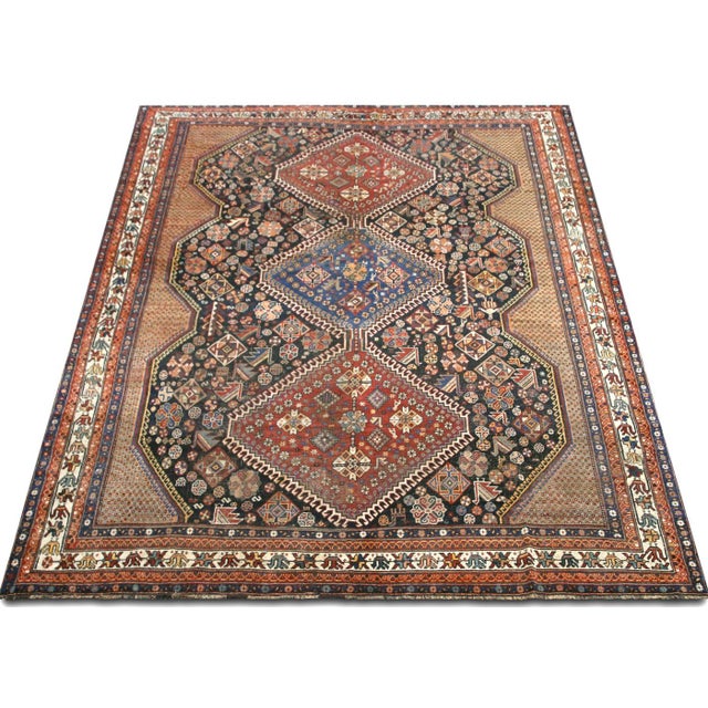 1920s 1920s Persian Shiraz Rug For Sale - Image 5 of 6