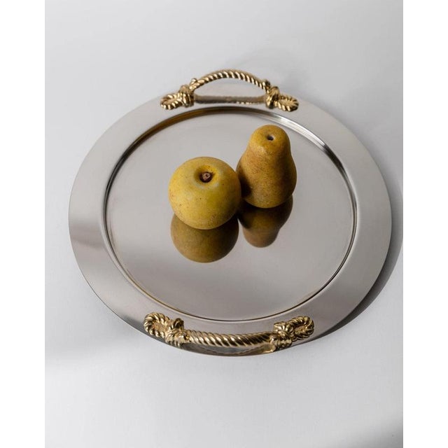 Vintage Tray in Stainless Steel, 1980s For Sale - Image 6 of 11