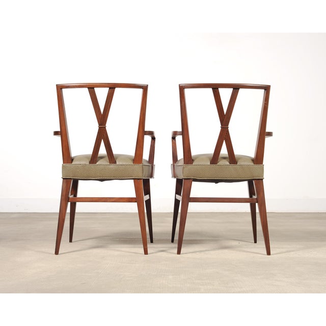 Set of Eight Tommi Parzinger X-Back Mahogany Dining Chairs For Sale - Image 18 of 18