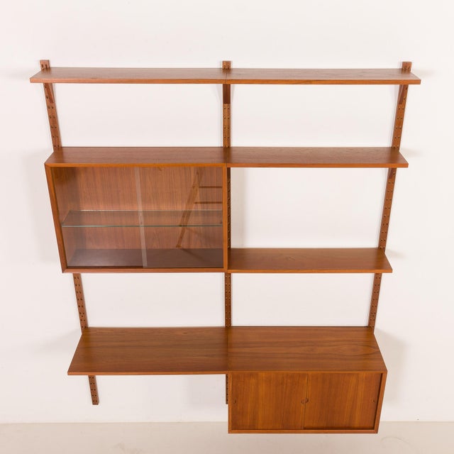 Brown Teak Home Office Wall Unit by Poul Cadovius for Cado, 1960s For Sale - Image 8 of 18