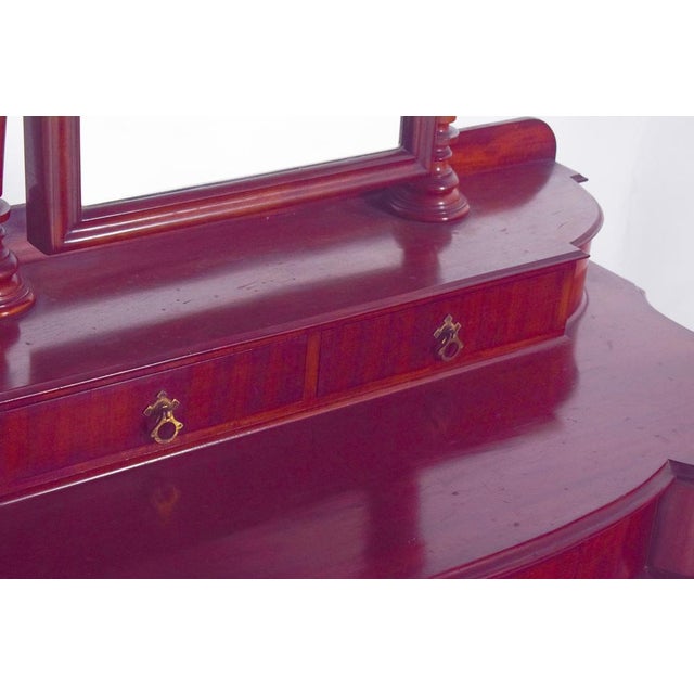 19th Century Mahogany English Dressing Table, 1890s For Sale - Image 10 of 11
