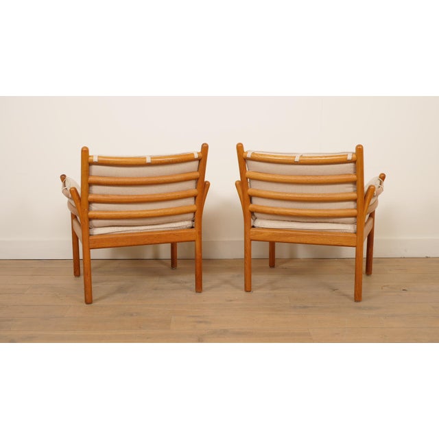 Wood Vintage Model Genius Lounge Chairs in Teak by Illum Wikkelso for Silkeborg, 1960s, Set of 2 For Sale - Image 7 of 16