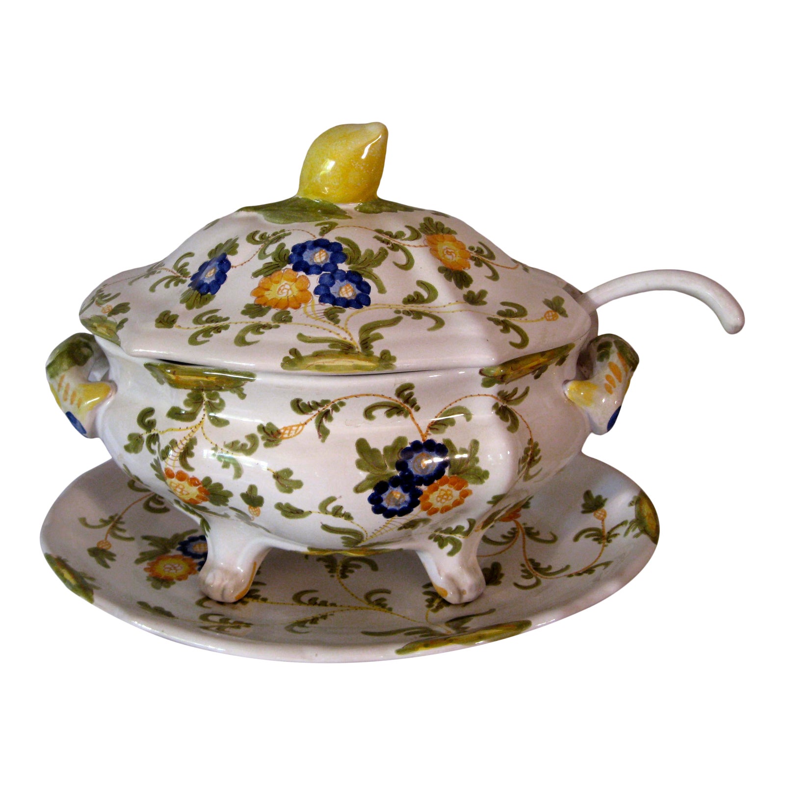 Vintage 1970s Italian Soup Tureen With Ladle and Under Platter 3 Pieces Chairish