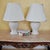 Pair of Vintage White Ceramic Ginger Jar Table Lamps With Floral Relief & Diane Shades For Sale - Image 18 of 18