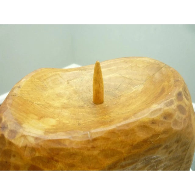 Anthroposophical Limewood Candleholder, 1930s For Sale - Image 10 of 12