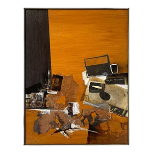 Vintage Jonas Gerard Abstract Painting "Collage Symposium"