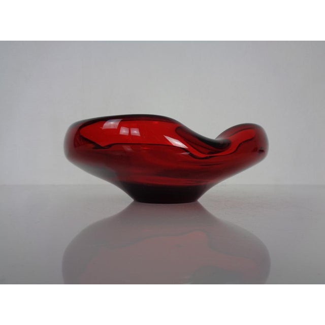 Red Sommerso Murano Glass Bowl or Ashtray, Italy, 1960s For Sale - Image 12 of 18