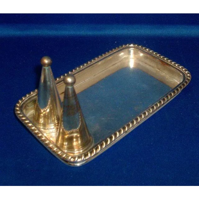 Sheffield Early 19th Century Old Sheffield Silver on Copper Candle Tray & Snuffer - 3 Pieces For Sale - Image 4 of 10