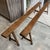Wood Vintage Farmhouse Benches in Oak, 1950s, Set of 2 For Sale - Image 7 of 18