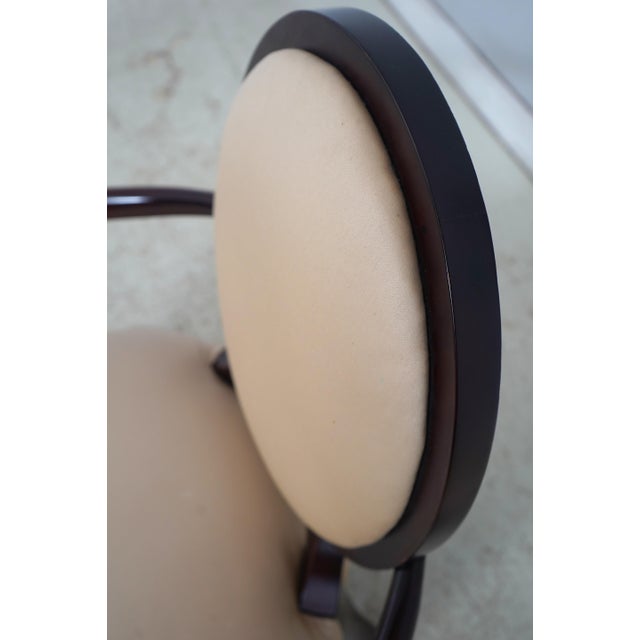 Wood Pair of Baker Mahogany Medallion Back Armchairs For Sale - Image 7 of 18