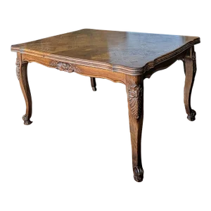 Louis XV Style Table With 2 Built in Leaves