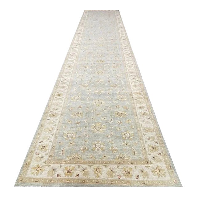 1990s Handwoven Pakistani Peshawar Area Rug 5x26 For Sale