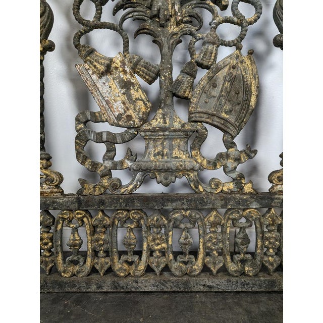 Late 19th Century Cast Iron Church Chancel Doors, Set of 2 For Sale - Image 9 of 11