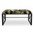 The medallion double bench kit is shown with our "Forest" leaves inspired embroidery fabric. The bench includes a black...
