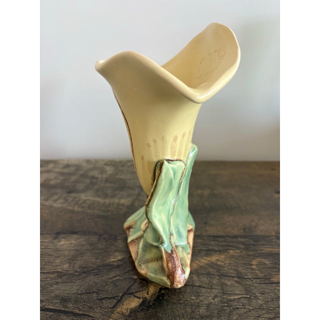Art Deco McCoy Pottery Calla Lily Bud Vase For Sale - Image 3 of 9