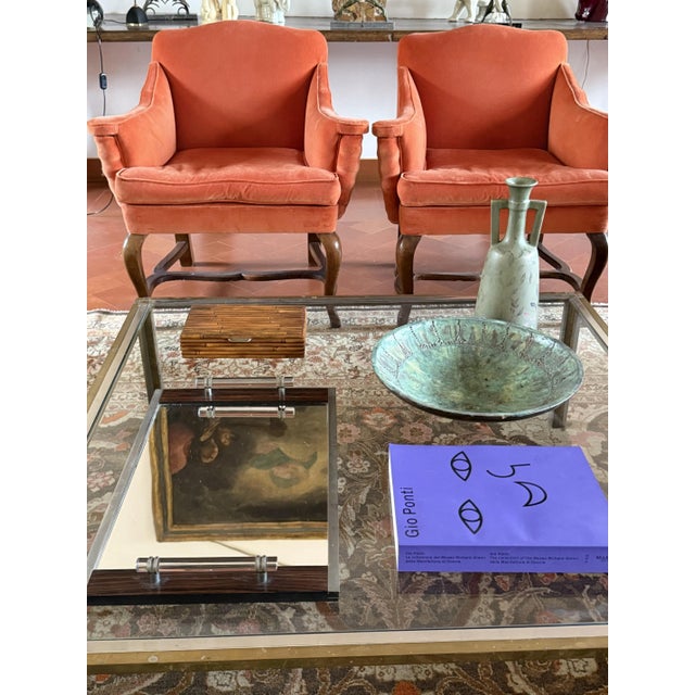 French Modern Mirrored Tray in the style of Jacques Adnet, 1940s For Sale - Image 10 of 13