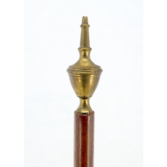 Antique 19th Century Victorian Shield Shape Elegant Tripod Base Fire Screen For Sale - Image 9 of 12