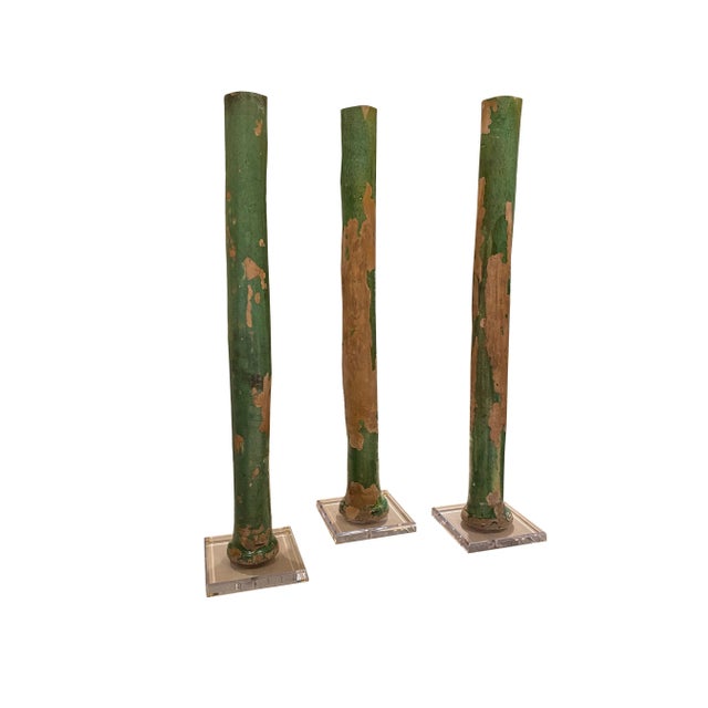 Ceramic Antique French Terra Cotta Sewer or “Goutiere” - Set of 3 For Sale - Image 7 of 7