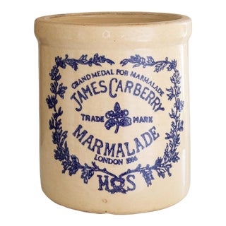 James Carberry London Ceramic Stoneware Marmalade Crock Half Gallon For Sale