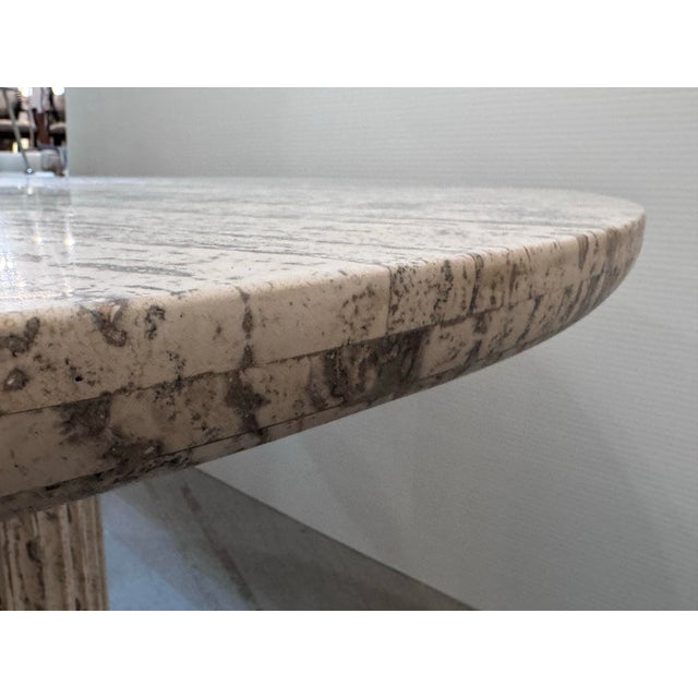 White Universal Furniture Modern Meadow White Travertine Dining Table For Sale - Image 8 of 12