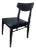 1960s Vintage Black Lacquered Danish Modern Chair For Sale