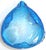 Mid-Century Modern Murano Blue Three Sided Bowl For Sale - Image 3 of 6