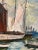 Wood Mid Century Painting of Sailboats in Harbor For Sale - Image 7 of 13
