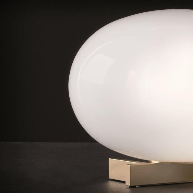 Alba Opaline Blown-Glass Table Lamp by Mariana Pellegrino Soto for Oluce For Sale - Image 3 of 6