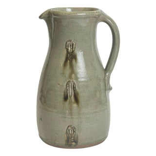 Stoneware Salt Glazed Studio Pottery Jug by John Jelfs, 1990s For Sale