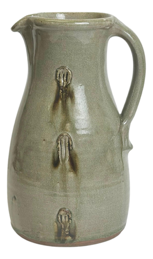 Stoneware Salt Glazed Studio Pottery Jug by John Jelfs, 1990s