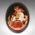 Art Deco Vintage Oval Keepsake Box, Russian, Lacquered Trinket Case, St George, Art Deco For Sale - Image 3 of 10