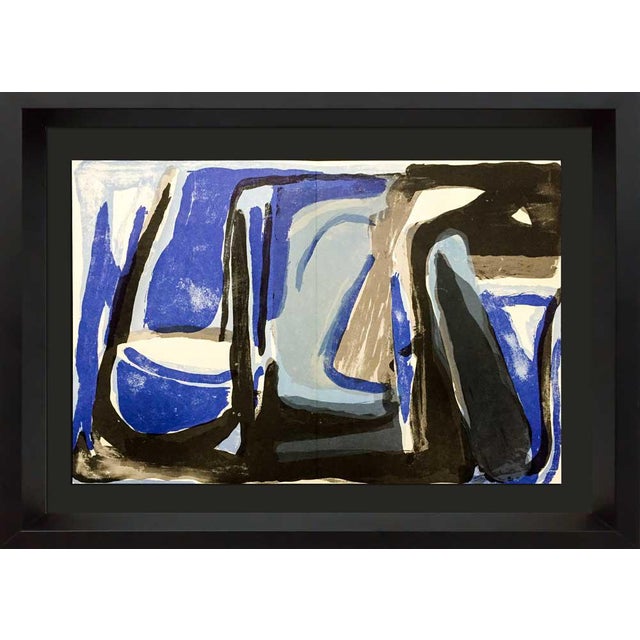 Mid-Century Modern 2 Bram Van Velde Original Lithograph, 1975 Ltd Ed. (2pc. Set) With Archival Frame For Sale - Image 3 of 6